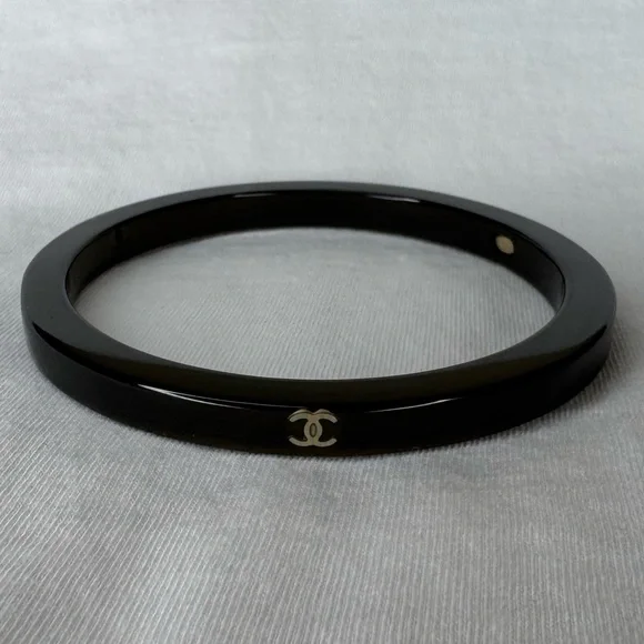 RARE Chanel Blue & Black Bangle Set - Picture 4 of 15